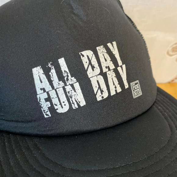 Black and White Baseball Cap by First Sight with All Day Fun Day - Picture 2 of 5